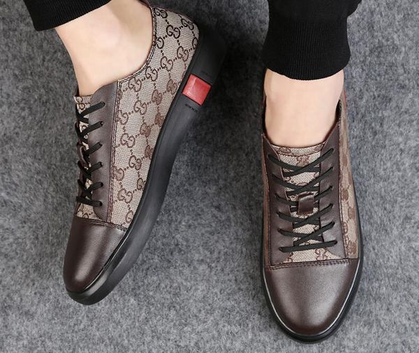 

casual shoes summer new trend shoes version low-leather men's shoes, casual shoes,mens designer loafers luxury shoesg1.51, Black