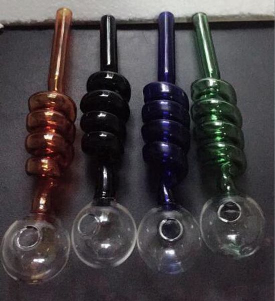 Tubos De Vidro Torcido colorido Curvo Torção De Vidro Tubo Queimador de Óleo com Balanceador de Cor Diferente Fumando Tubos de Mangueira Cachimbo