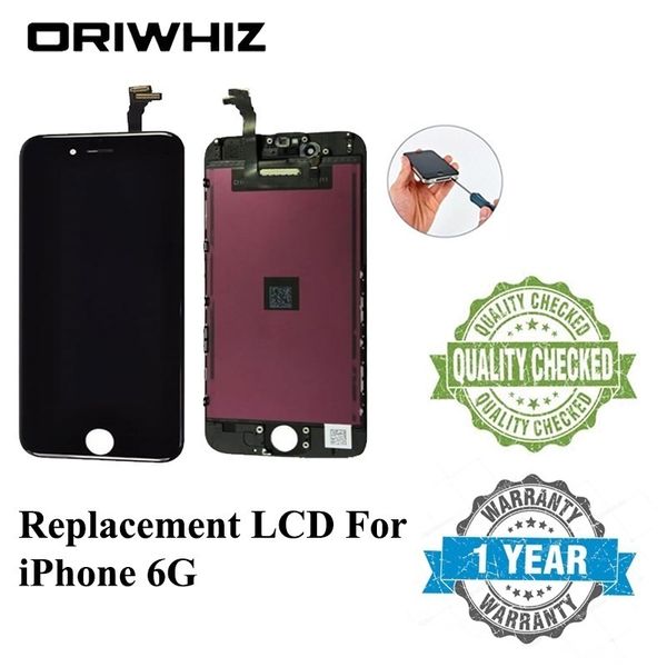 ORIWHIZ Qualidade de Maioria de Preço para o iPhone 6 6G LCD Touch Screen Digitador Assembléia Preto e Branco Cor Perfeita Embalagem Mix Cor Aceitar