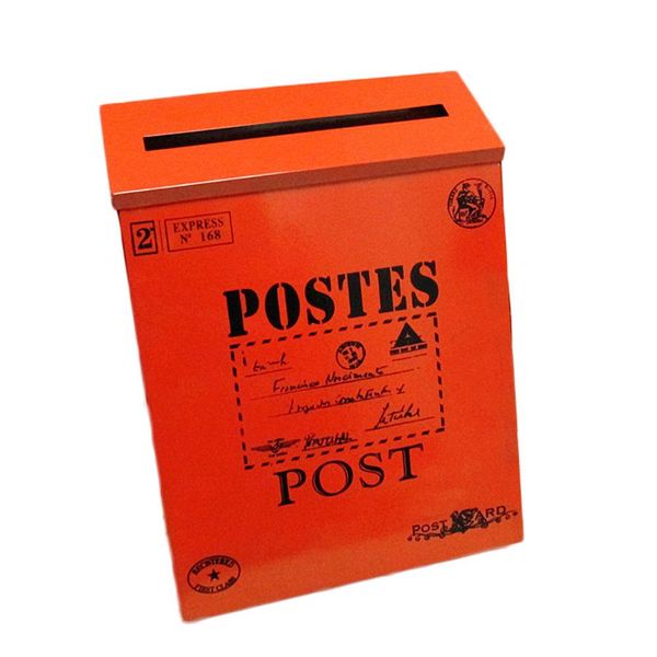 2018 Vintage Metal Iron Mailbox Waterproof Post Box Lockable Box