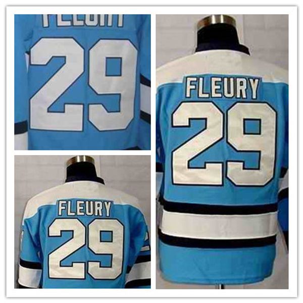 

2016 new mens 29 andre fleury jersey kid light blue alternate 100% embroidered hockey jerseys, Black;red
