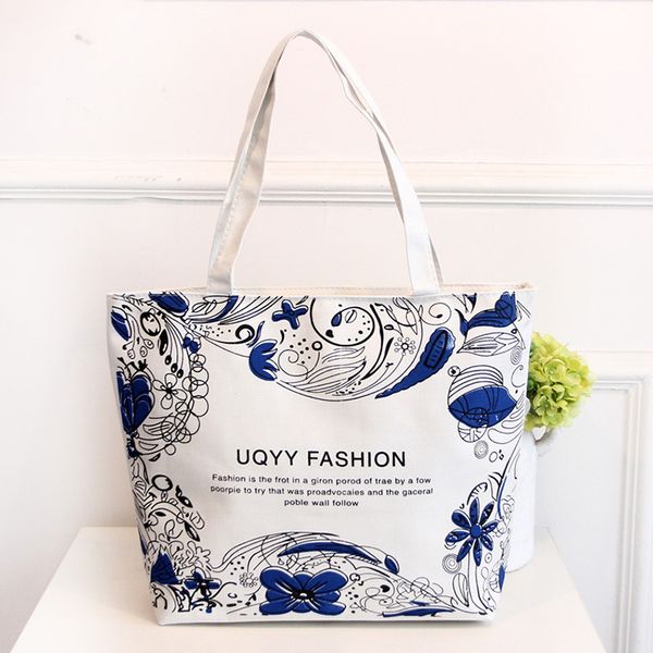 

factory direct canvas bag ladies shoulder bag wholesale simple ladies printed shopping bags