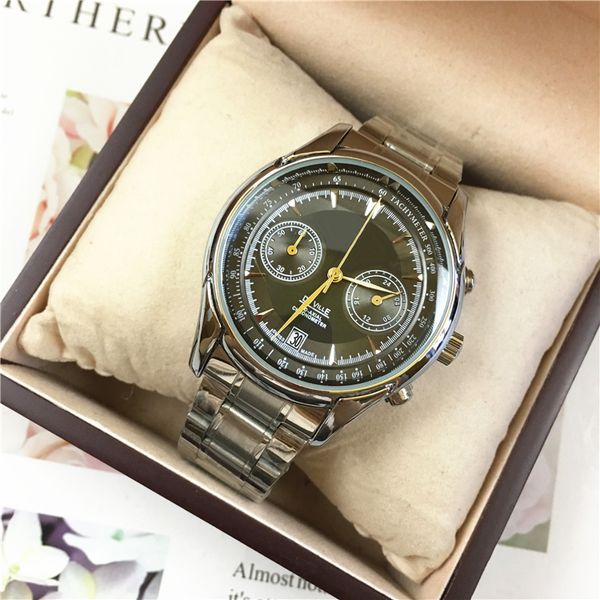 

2020 wholesales new fashion man watches stainless steel retail watches high-grade watch male luxury wristwatches clock nice table, Slivery;brown