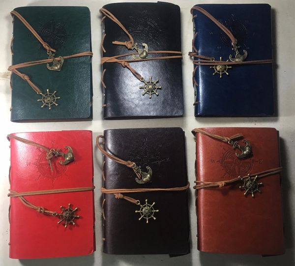 

w-13cm*18.5cm vintage pirate fashion 6 colors travel journal notebook(1piece, Purple;pink