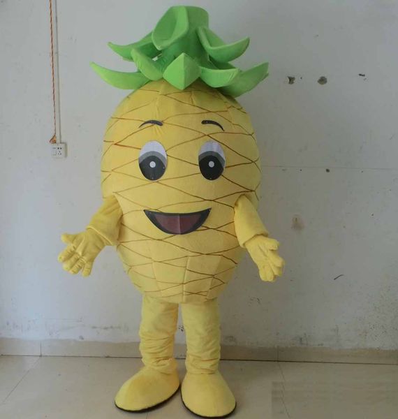 2018 Costumi mascotte di ananas di colore giallo caldo di alta qualità da indossare per adulti in vendita