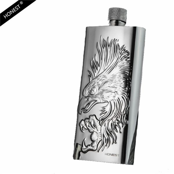 

honest 17 oz hip flask genuine stainless steel flask with beautiful gift boxes and one funnel whiskey liquor bole