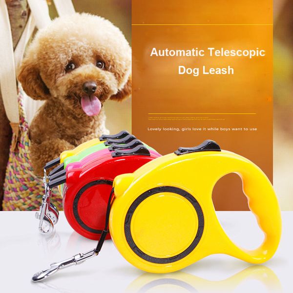 

retractable dog leash extending puppy leads pet tractor flat automatic telescopic rope chain for small medium dogs walking