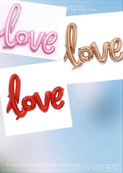 

love letter aluminium foil balloon 40inch big size red pink rose gold balloons anniversary wedding valentines party decoration