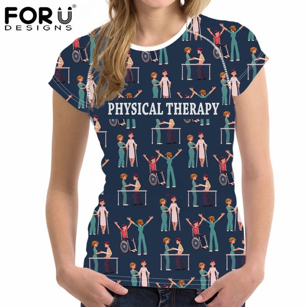 

forudesigns 3d физиотерапия печатный футболка с коротким рукавом женщины смешная футболка для леди девушка топ футболка hipster o-образным в, White