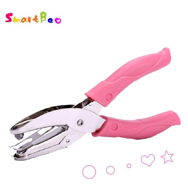 

1-hole protable hole punch 6mm,3mm,1.5mm circle pattern, heart pattern and star pattern; handle single hole puncher