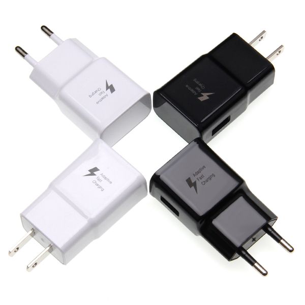

really quick charger adaptive for samsung galaxy s6 s7 s8 fast charger 5v/2a 9v/1.67a quick charge 2.0 eu us plug for samsung s6 s7 s8 note4