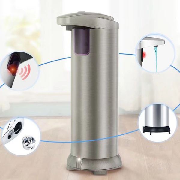 

automatic soap dispenser infrared sensor liquid soap dispenser abs + stainless steel automatic champagne hand sanitizer machine