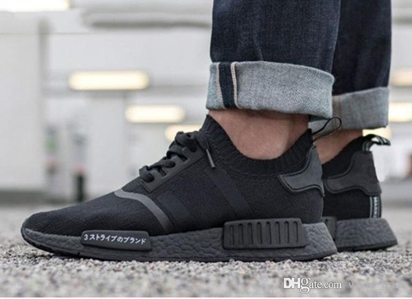 

2018 Runner R1 pk og japan Triple Black white Mens Women Designer Running Shoes Sneaker Runner Primeknit trainer sports Shoes OFf