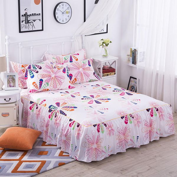 

soft bed skirt with elastic band princess bed sheets set mattress cover bedding sets twin full queen size set pillowcases