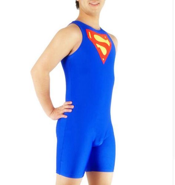 2021 Wrestling Singlet Unitard Shiny Metallic Costume The Flash Leotard