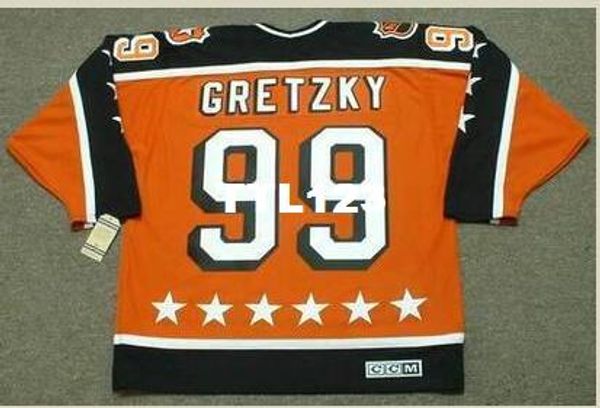 

men #99 wayne gretzky 1984 campbell "all star" ccm vintage hockey jersey or custom any name or number retro jersey, Black;red