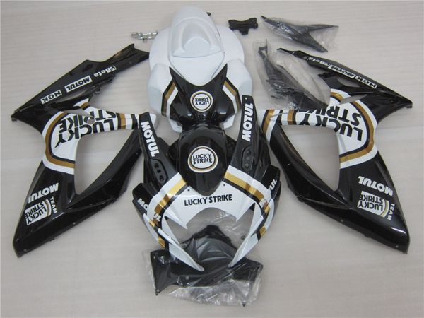 Kit carena corona ALSTARE bianco nero al 100% per stampaggio a iniezione per SUZUKI 2006 2007 GSXR 600 750 K6 GSXR600 GSXR750 06 07 carrozzeria JI66