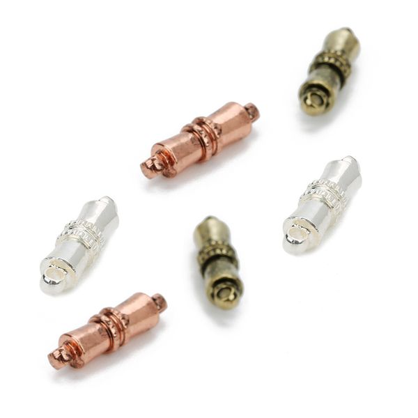 

xinyao 5pcs/lot 5x18mm strong bamboo magnetic clasps end caps connectors for bracelets necklace diy jewelry finding componets, Silver