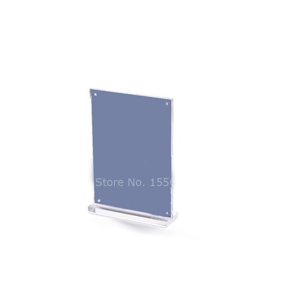 

clear acrylic 180x100mm table sign display holder ad frame block brochure holder
