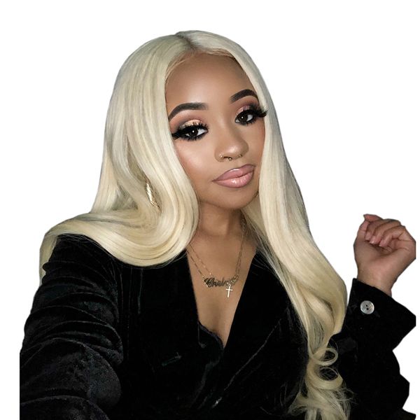 

russian blonde color straight with baby hair 130% 150% 180% brazilian full lace human hair wig for women, Black;brown