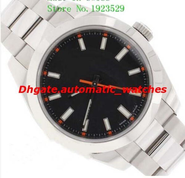 

luxury watches brand new wristwatches crystal black dial 116400 stailess steel 40mm automatic sport mens men's watch, Slivery;brown