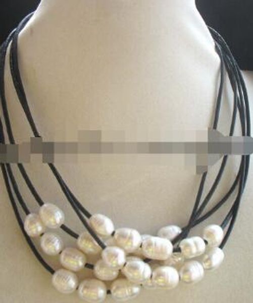 

freshwater necklace 5strands 255 nature shipping pearl egg asuvo