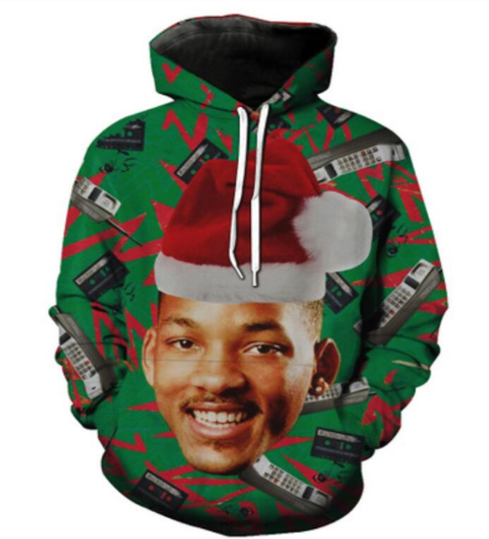 

new fashion women/men fresh prince will smith christmas funny 3d printed casual long sleeve autumn winter hoodies sweatshirt k112, Black