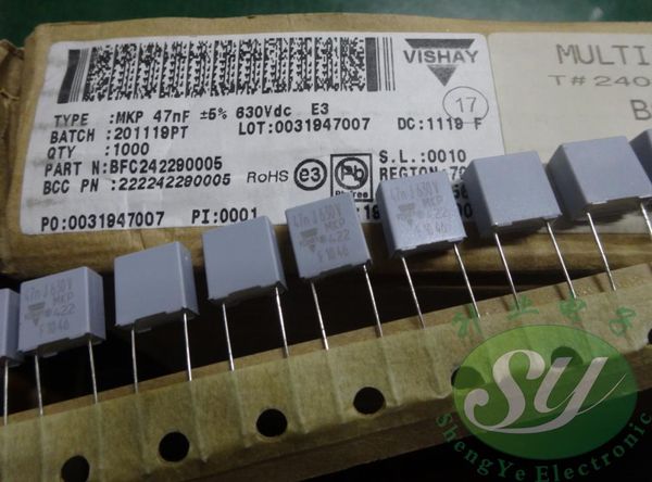 

2018 50pcs vishay 0.047uf/630v 47nf 473 mkp new 8mm film capacitor bfc242290005 ing