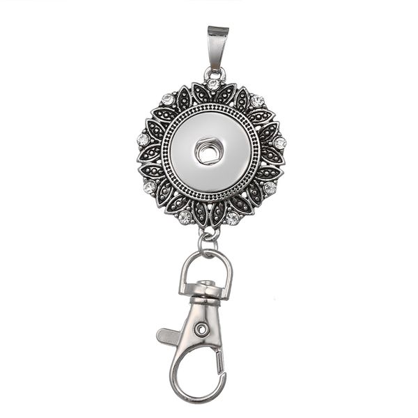 

10pcs round shape working id holder lanyard snaps pendant necklace 18mm snap button jewelry snaps necklace for snap jewelry, Bronze;silver