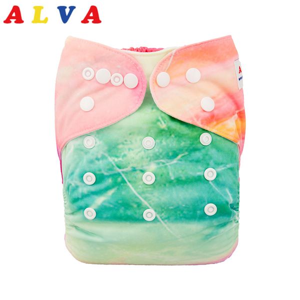 

new alvababy pocket diaper 1pc positioned digital reusable diaper with microfiber insert