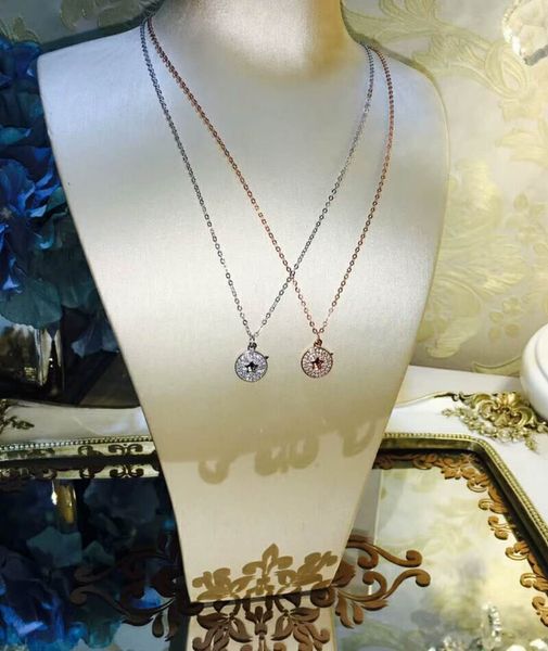 

Round pendant tar charm in ide hollow hort tone hinning hort necklace all matching tyle yung lady party wedding graceful 925 ilver