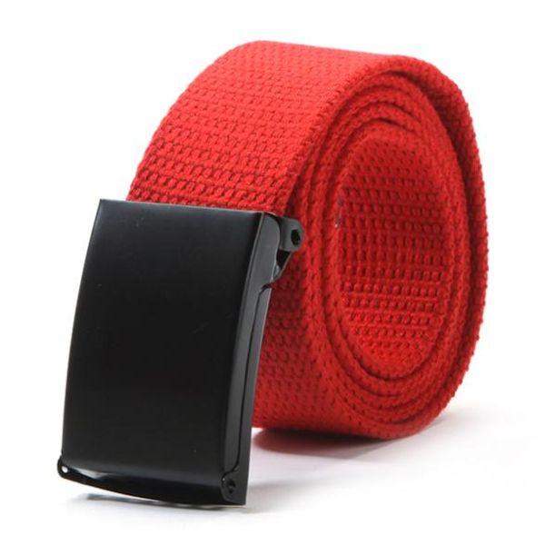 

unisex waist belt mens boys plain webbing waistband casual canvas belt, Black;brown