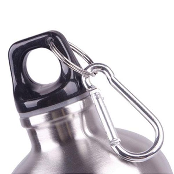 

wholesale-cycling bike stainless steel sports water bottle with carabiner clip 1000ml #43588