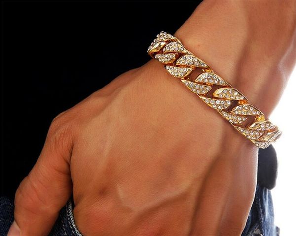 

Мужская роскошь имитация Алмаз мода браслеты браслеты высокое качество позолоче