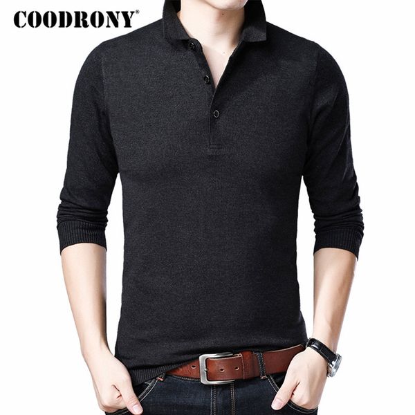 

coodrony sweater men brand clothes 2018 winter new arrival casual mens sweaters knitted cashmere wool pullover men knitwear 8248, White;black
