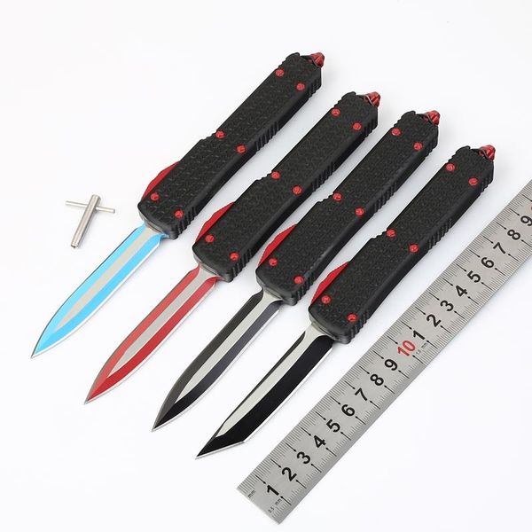 

4 models War Star D2 colorful blade double action tactical self defense folding edc knife automatic auto knife hunting knives xmas gift