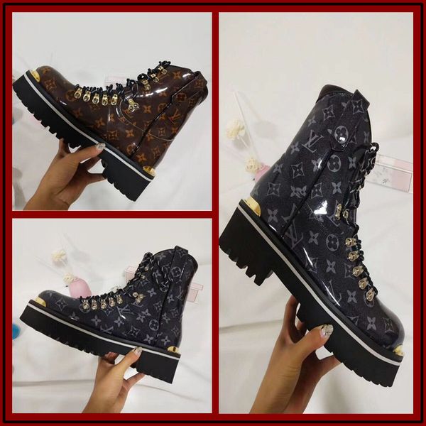 

men women's martin boots luxury design female chunky heels boot fashion real leather shoes ladies roses rivet knight boots quality, Black