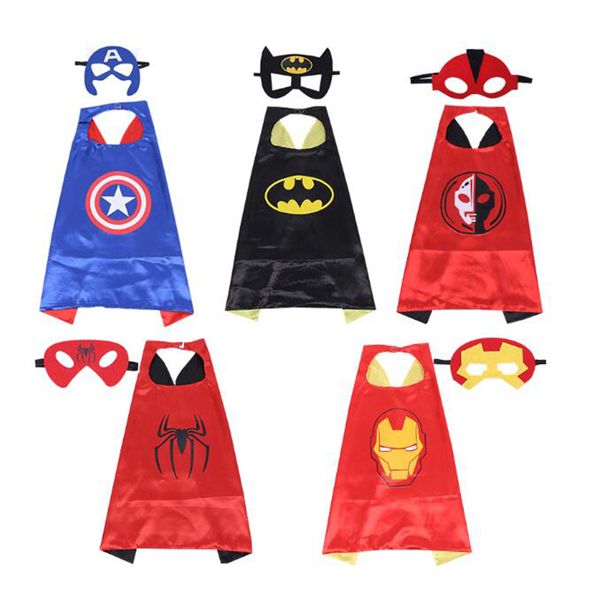 

fashion happy halloween costume set cloak cape and mask cosplay party witch dress clothing for boy girl gifts