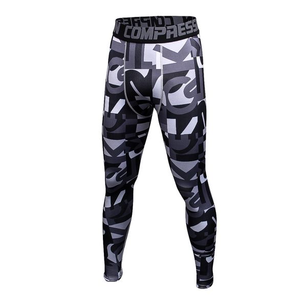 

Camouflage Body Building Skinny Pants Fast Dry Sports Pants Running Basketball Pants Black White Size S-3XL