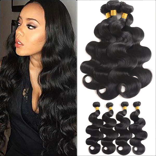 Grade 8a Brazilian Virgin Hair Body Wave 3 4 Bundles Unprocessed