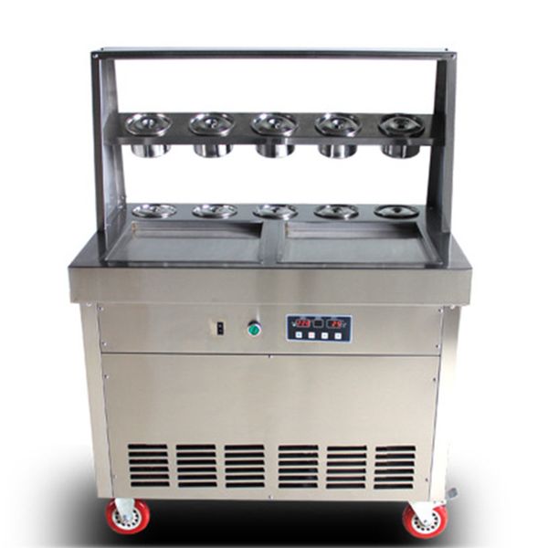 

beijamei double pan stainless steel thai ice cream rolls fried ice cream machine with good price