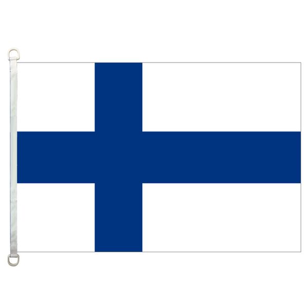 

good flag]finland flags banner 3x5ft-90x150cm 100% polyester country flags, 110gsm warp knitted fabric outdoor flag