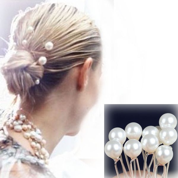 

200pc women lady wedding bridal prom party white pearl hair pins clips barrette hairpins hair accessories cheap, Golden;silver