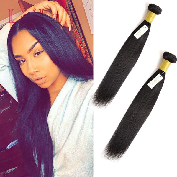 

indian 8-30inch virgin human hair silky straight hair bundles 2pieces/lot or 3pieces/lot leilabeautyhair raw indian hair 2 bundles, Black