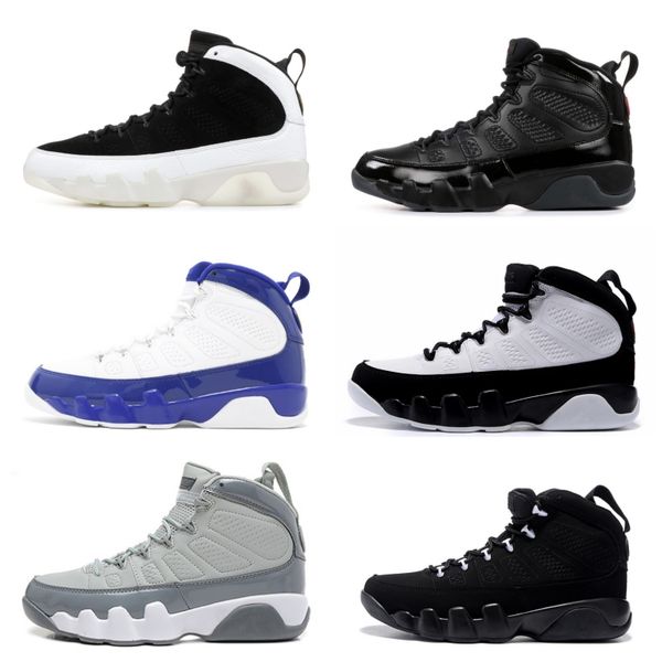 

classic 9 space jam basketball shoes 9s bred cool grey black white anthracite blue yellow pe sports shoes men with box us8-13