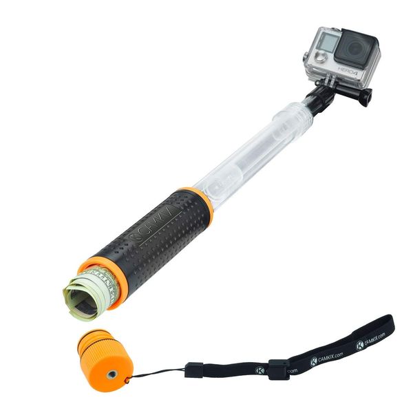 

Waterproof elfie tick for gopro extendable tran parent floaty pole tele coping hand grip for gopro hero camera