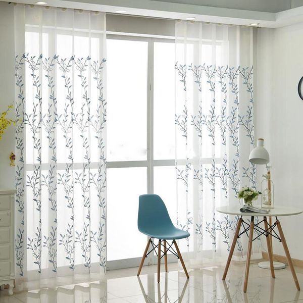 Floral Sheer Curtains Window Curtains For Living Room Bedroom