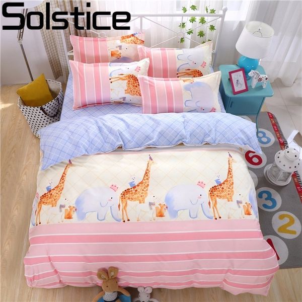 Solstice Home Textile Kids Like Cartoon Giraffe Printing 3 Bedding