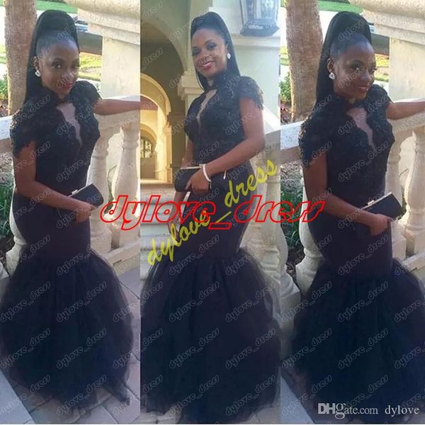 

2021 black dress lace dress formal gowns mermaid evening dresses black prom dress, Black;red