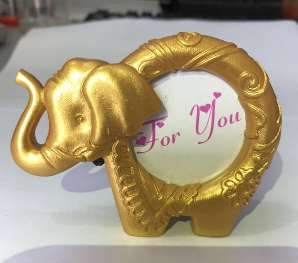 10 Stück Gold-Elefant-Mini-Fotorahmen für Hochzeit, Babyparty, Party, Geburtstag, Geschenk, Souvenirs, Souvenir